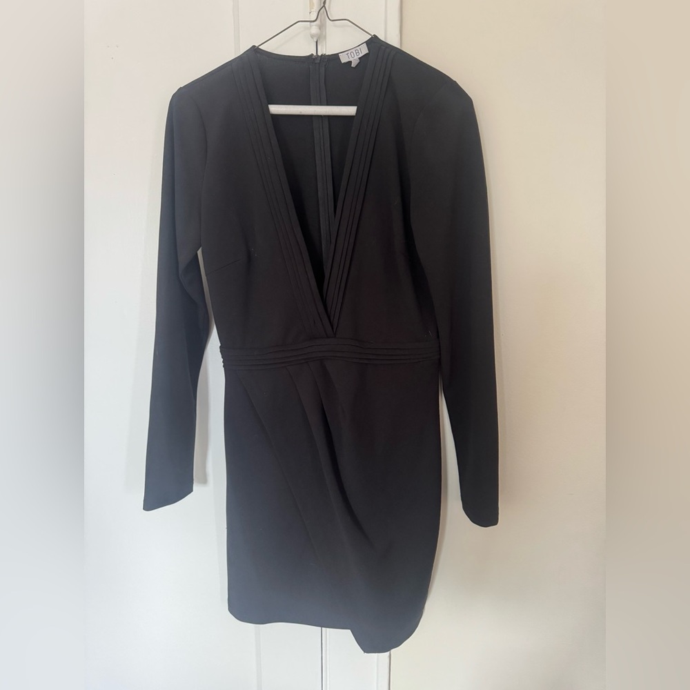 Tobi Black Long Sleeve Dress